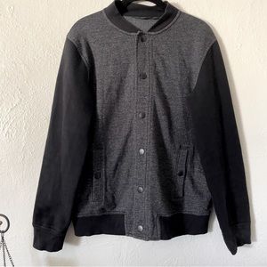 Button Down Gray & Black Jacket / Sweatshirt by Marc Anthony Size Small